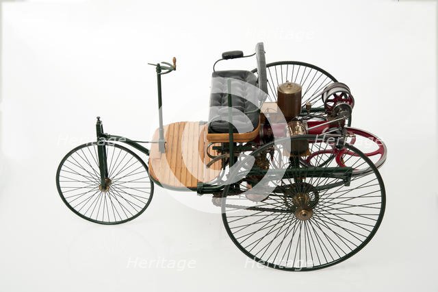 1885 Benz 3 wheeler scale model. Creator: Unknown.