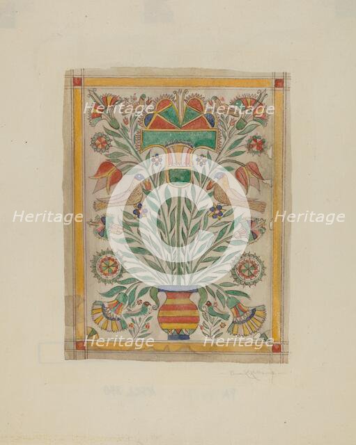 Pa. German Fractur, 1935/1942. Creator: Elmer R. Kottcamp.