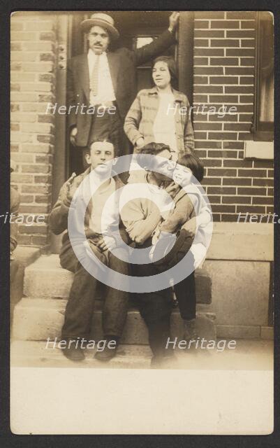 Family on Stoop, about 1926. Creator: John Frank Keith.