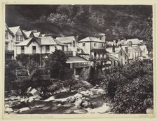 Lynmouth, Riverside Cottages, 1860/94. Creator: Francis Bedford.