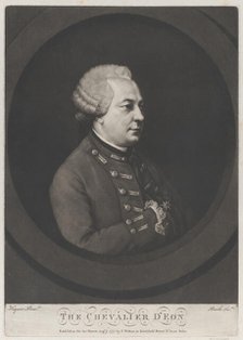 Chevalier d'Eon, 1771. Creator: Thomas Burke.