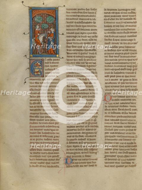 Brangain Speaking with King Mark, about 1320-1340. Creator: Unknown.