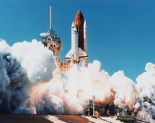 Launch of Space Shuttle Columbia from Kennedy Space Center, Florida, USA, 4 April 1997. Artist: Unknown
