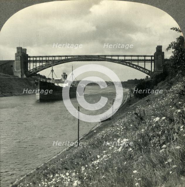'The Kiel Ship Canal Connecting the Baltic and North Seas, Kiel, Germany', c1930s. Creator: Unknown.