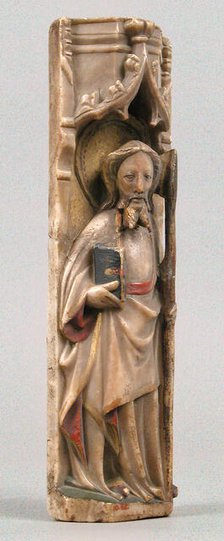 Relief of Standing Saint under Oggi Arch, British, ca. 1450. Creator: Unknown.