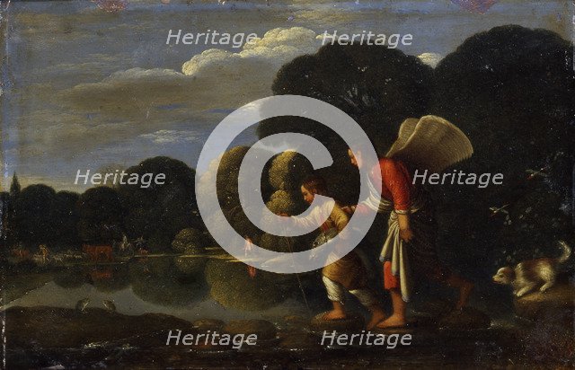 Tobias and the Archangel Raphael returning with the Fish, End of 16th century.