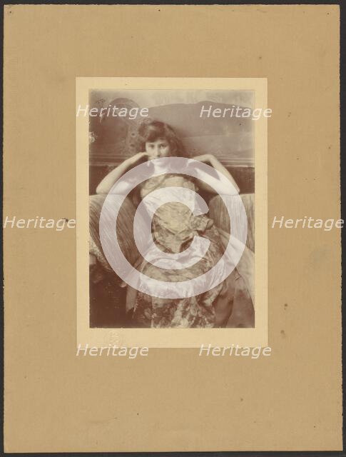 Portrait of seated woman, 1900-1910. Creator: Constant Puyo.