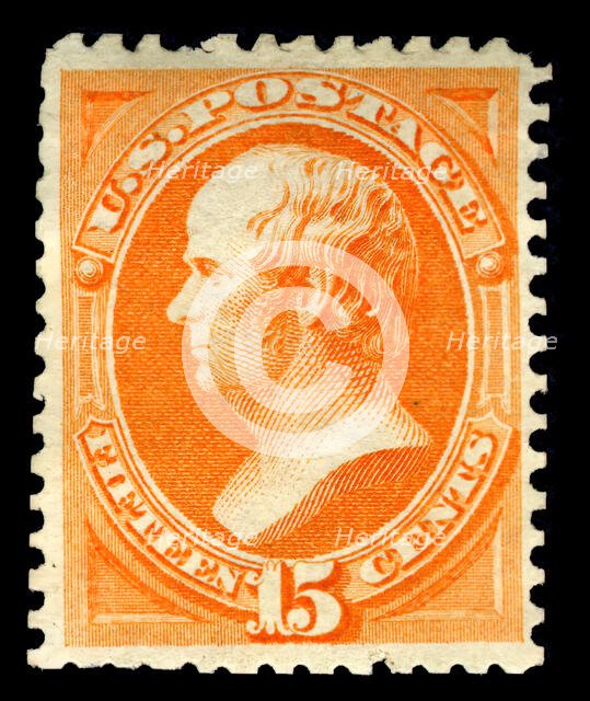 15c Daniel Webster special printing single, 1875. Creator: Continental Bank Note Company.