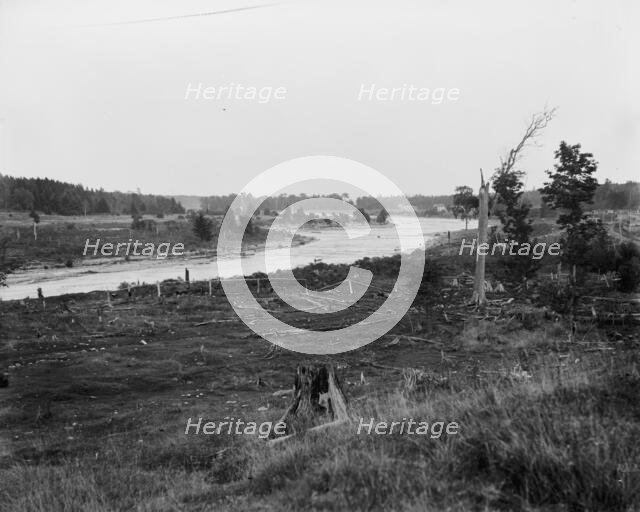 Escanaba River at Flat Rocks [sic], between 1880 and 1899. Creator: Unknown.