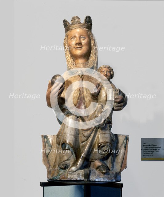 The Virgin of Palera, polychromed alabaster of Beuda, from Santa Maria de Palera.