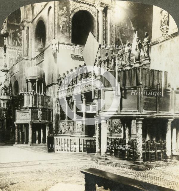 'Interior of San Marco, Venice, Italy', c1909. Creator: Unknown.