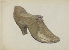 Shoe Shop Sign, c. 1937. Creator: Alfred Denghausen.