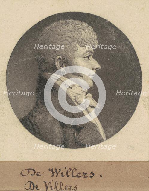 de Villers, 1809. Creator: Charles Balthazar Julien Févret de Saint-Mémin.