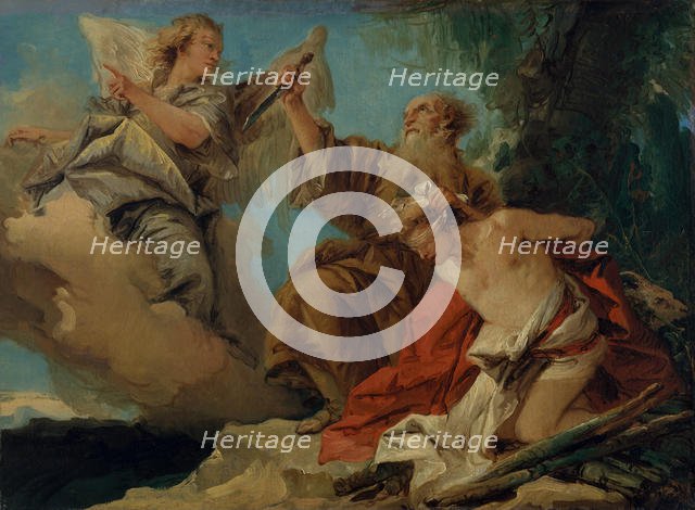 The Sacrifice of Isaac, mid-1750s. Creator: Giovanni Domenico Tiepolo.