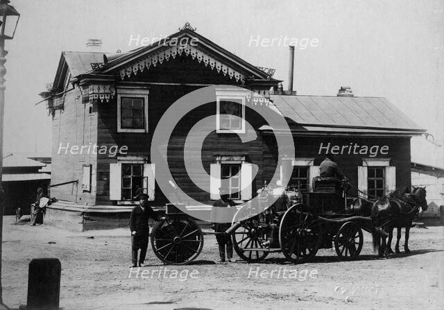 Irkutsk police fire brigade. Steam fire pipe and Arsenal well, 1894. Creator: R Prorokov.