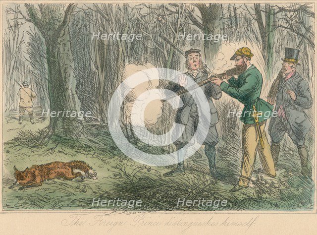 'The Foreign Prince distinguishes himself', 1860. Artist: John Leech.