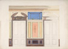 Design for Wall Elevation, Hôtel Candamo, 1873. Creators: Jules-Edmond-Charles Lachaise, Eugène-Pierre Gourdet.