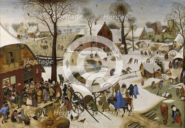 The Census at Bethlehem (The Numbering at Bethlehem), First third of 17th cen.. Artist: Brueghel, Pieter, the Younger (1564-1638)