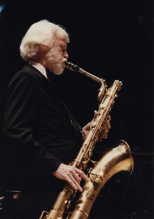 Gerry Mulligan, Barbican, London, 1989. Creator: Brian Foskett.