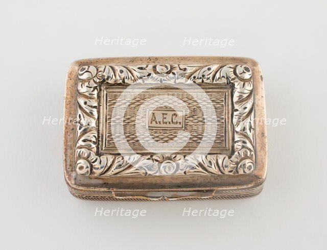 Vinaigrette, Birmingham, c. 1822/23. Creator: Marked TN.
