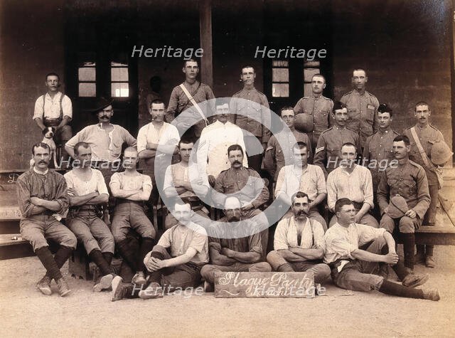 A group of volunteers involved with the Karachi Plague Committee, India, 1897. Creator: Unknown.