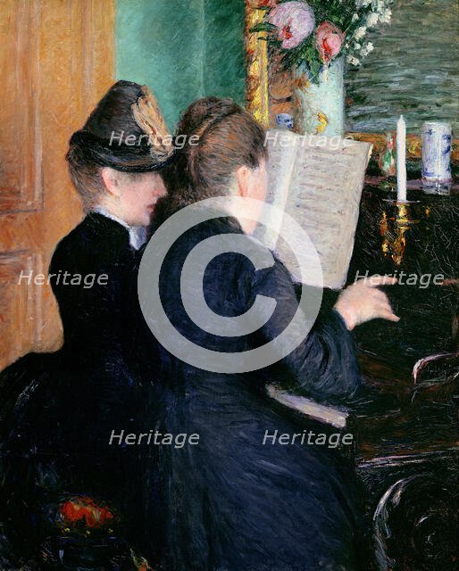The Piano Lesson, 1881. Creator: Caillebotte, Gustave (1848-1894).