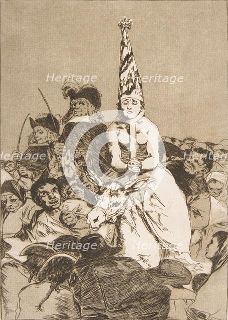 Plate 24 from 'Los Caprichos': Nothing could be done about It (Nohubo remedio.), 1799. Creator: Francisco Goya.