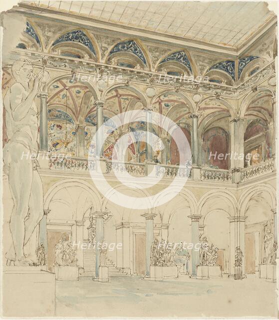 Courtyard of the Ecole des Beaux-Arts in Paris, 1872-1904. Creator: Wilhelm Cornelis Bauer.