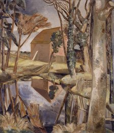 Oxenbridge Pond, 1927-28. Creator: Paul Nash.