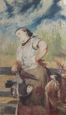 Woman Slaughtering Hens, between 1895-1899. Creator: Jacek Malczewski.