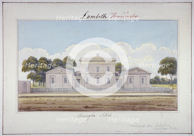 Kennington Schools, Camberwell New Road, Lambeth, London, 1826. Artist: G Yates