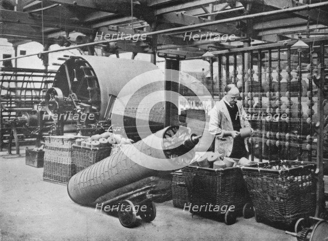 'Making the warp', 1915. Artist: Unknown.