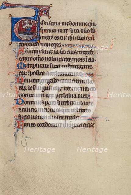 Initial C: The Resurrection; Bute Psalter, text and illumination about 1285. Creator: Bute Master.