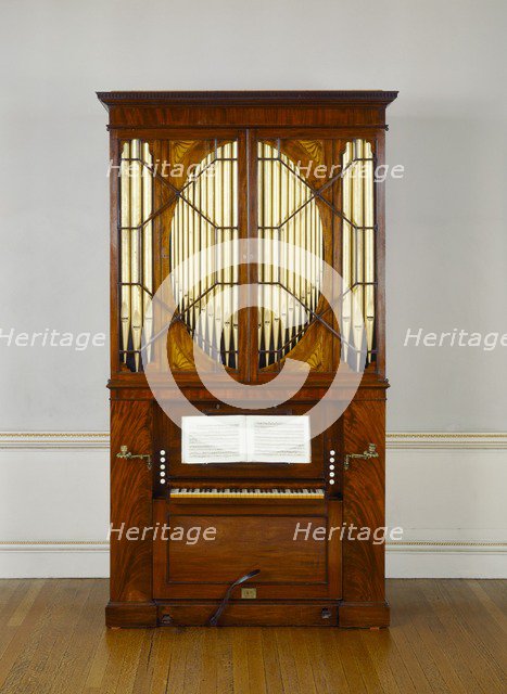 Chamber organ in Kenwood House, Hampstead, London, made by John England & Son, c1790. Artist: Unknown.