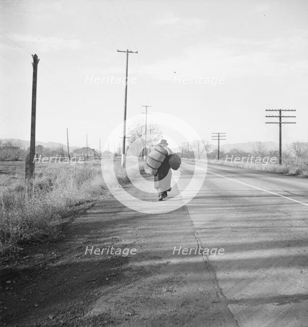 More than twenty-five years a bindle-stiff..., Napa Valley, California, 1938. Creator: Dorothea Lange.