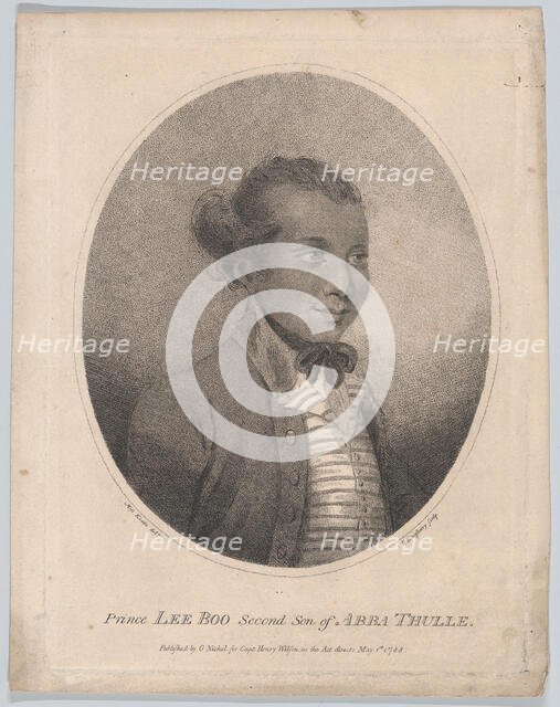 Prince Lee Boo, Second Son of Abba Thulle, May 1, 1788. Creator: Henry Kingsbury.