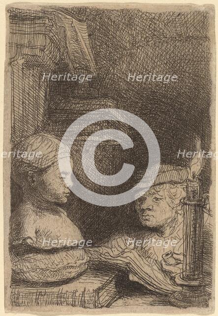 Man Drawing from a Cast, c. 1641. Creator: Rembrandt Harmensz van Rijn.