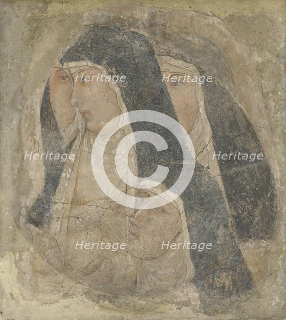 A Group of Four Poor Clares, ca 1340. Artist: Lorenzetti, Ambrogio (ca 1290-ca 1348)