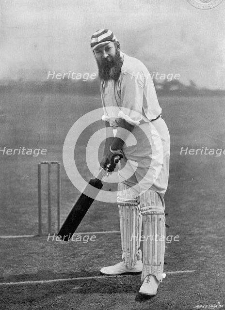 Portrait of the cricketer WG Grace, 1896. Creator: Hawkins & Co.