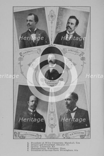 M.W. Dogan ; James Kelly ; E. Hansberry ; Walter M. Coshburn ; W.R. Pettiford, 1902. Creator: Unknown.