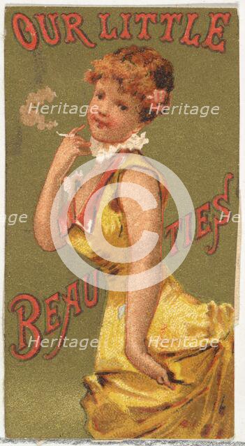 From the Girls and Children series (N58) promoting Our Little Beauties Cigarettes for Alle..., 1887. Creator: Allen & Ginter.