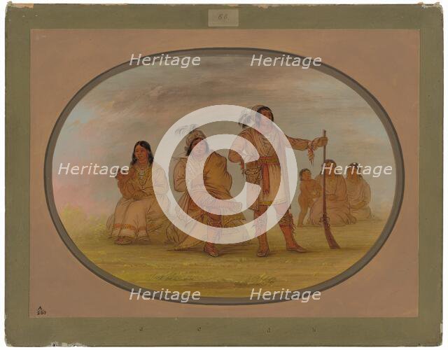 Osceola and Four Seminolee Indians, 1861/1869. Creator: George Catlin.