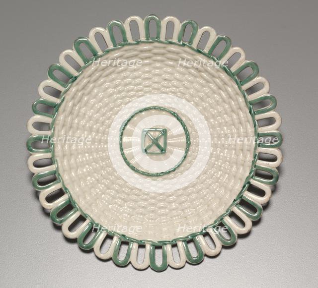 Wicker-Work Covered Basket on Stand (stand), c. 1780-1840. Creator: Wedgwood Factory (British).