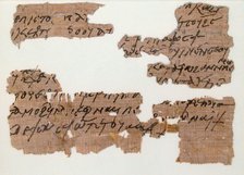 Papyri Fragments of a Letter, Coptic, 7th century. Creator: Unknown.