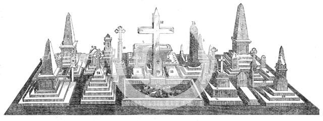 Models in Inkerman Stone of Monuments in the Crimea and at Scutari, presented to Her..., 1858. Creator: Unknown.