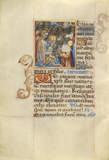 Adoration of the Magi; Poncher Hours, about 1500. Creator: Master of Cardinal Bourbon.