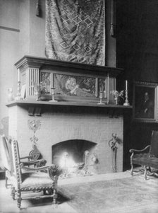 Studio in house of Edward Lind Morse, R St., Washington, D.C., between 1890 and 1950. Creator: Frances Benjamin Johnston.