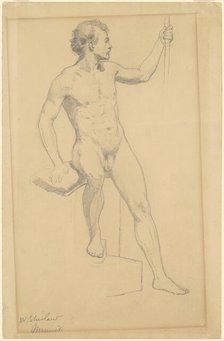 Male Nude, 1870-1877. Creator: Walter Shirlaw.