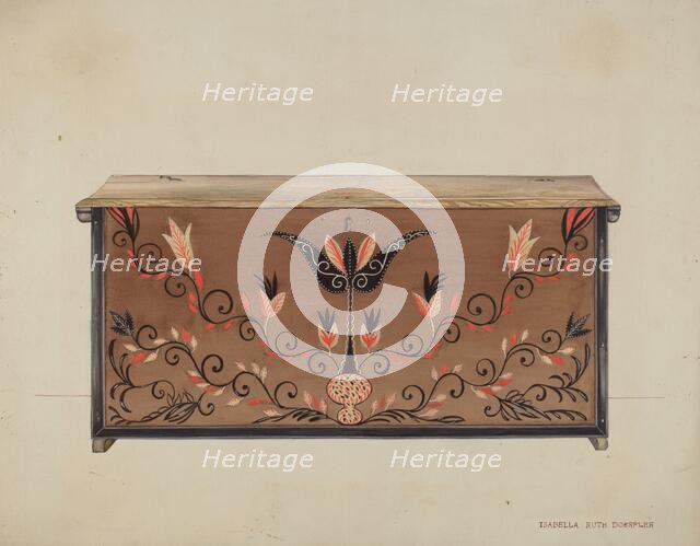 Guilford Blanket Chest, c. 1936. Creator: Isabella Ruth Doerfler.