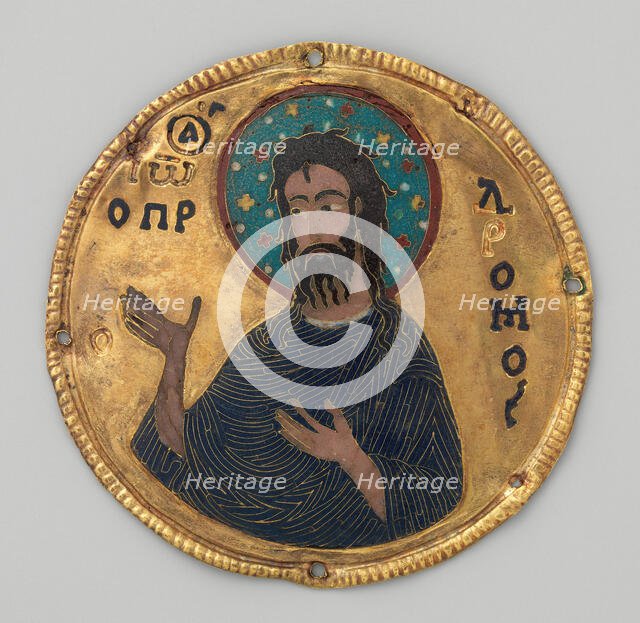 Medallion with Saint John the Baptist from an Icon Frame, Byzantine, ca. 1100. Creator: Unknown.